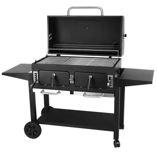 Barbecue a Carbonella King Size Con 2 Fuochi Indipendenti